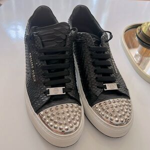 PHILIPP PLEIN - LO-TOP LEATHER LOW TRAINERS